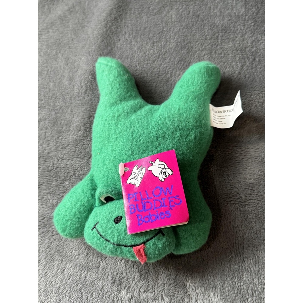 Vintage 1997 Pillow Buddies‎ Babies Freddie Green Frog Plush Small Stuffed Toy